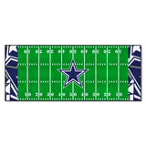 Dallas Cowboys Football Field Runner Mat - 30in. x 72in. XFIT Design