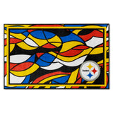 Pittsburgh Steelers 4ft. x 6ft. Plush Area Rug XFIT Design
