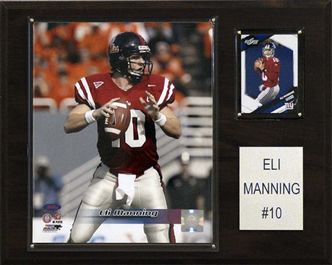 Mississippi Rebels Plaque 12x15 Eli Manning Design