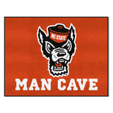 NC State Wolfpack Man Cave All-Star Rug - 34 in. x 42.5 in., Wolf Logo