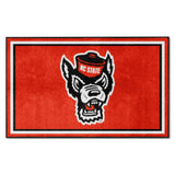 NC State Wolfpack 4ft. x 6ft. Plush Area Rug, Wolf Logo