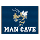 Georgia Tech Yellow Jackets Man Cave All-Star Rug - 34 in. x 42.5 in., Buzz
