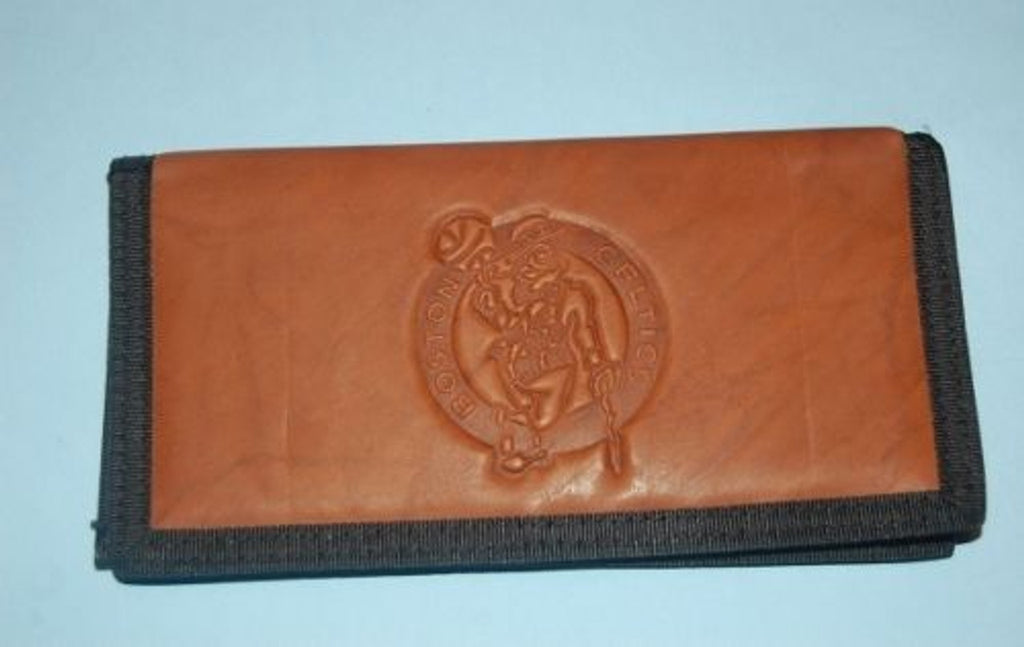 Boston Celtics Checkbook Cover Leather/Nylon Embossed CO