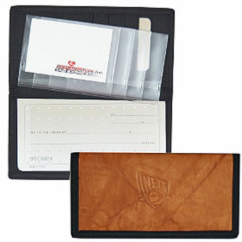 New Jersey Nets Checkbook Cover Leather/Nylon Embossed CO