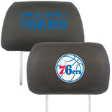 Philadelphia 76ers Embroidered Head Rest Cover Set - 2 Pieces