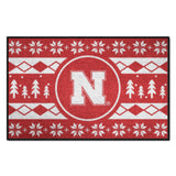 Nebraska Cornhuskers Holiday Sweater Starter Mat Accent Rug - 19in. x 30in.