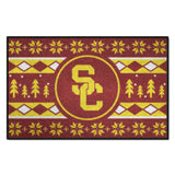 Southern California Trojans Holiday Sweater Starter Mat Accent Rug - 19in. x 30in.