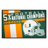 Miami Hurricanes Dynasty Starter Mat Accent Rug - 19in. x 30in.