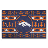 Denver Broncos Holiday Sweater Starter Mat Accent Rug - 19in. x 30in.