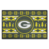 Green Bay Packers Holiday Sweater Starter Mat Accent Rug - 19in. x 30in.