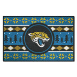 Jacksonville Jaguars Holiday Sweater Starter Mat Accent Rug - 19in. x 30in.