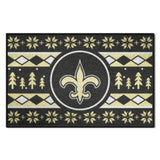 New Orleans Saints Holiday Sweater Starter Mat Accent Rug - 19in. x 30in.