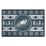 Philadelphia Eagles Holiday Sweater Starter Mat Accent Rug - 19in. x 30in.