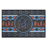 Miami Marlins Holiday Sweater Starter Mat Accent Rug - 19in. x 30in.