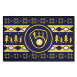 Milwaukee Brewers Holiday Sweater Starter Mat Accent Rug - 19in. x 30in.
