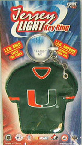 Miami Hurricanes Keychain Jersey Keylight CO