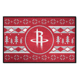 Houston Rockets Holiday Sweater Starter Mat Accent Rug - 19in. x 30in.