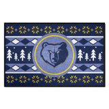 Memphis Grizzlies Holiday Sweater Starter Mat Accent Rug - 19in. x 30in.
