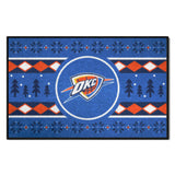 Oklahoma City Thunder Holiday Sweater Starter Mat Accent Rug - 19in. x 30in.