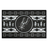 San Antonio Spurs Holiday Sweater Starter Mat Accent Rug - 19in. x 30in.