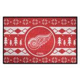 Detroit Red Wings Holiday Sweater Starter Mat Accent Rug - 19in. x 30in.