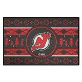 New Jersey Devils Holiday Sweater Starter Mat Accent Rug - 19in. x 30in.