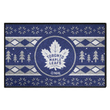 Toronto Maple Leafs Holiday Sweater Starter Mat Accent Rug - 19in. x 30in.