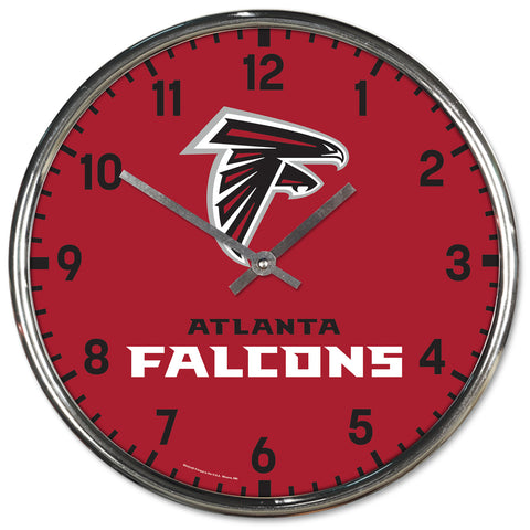 Atlanta Falcons Round Chrome Wall Clock