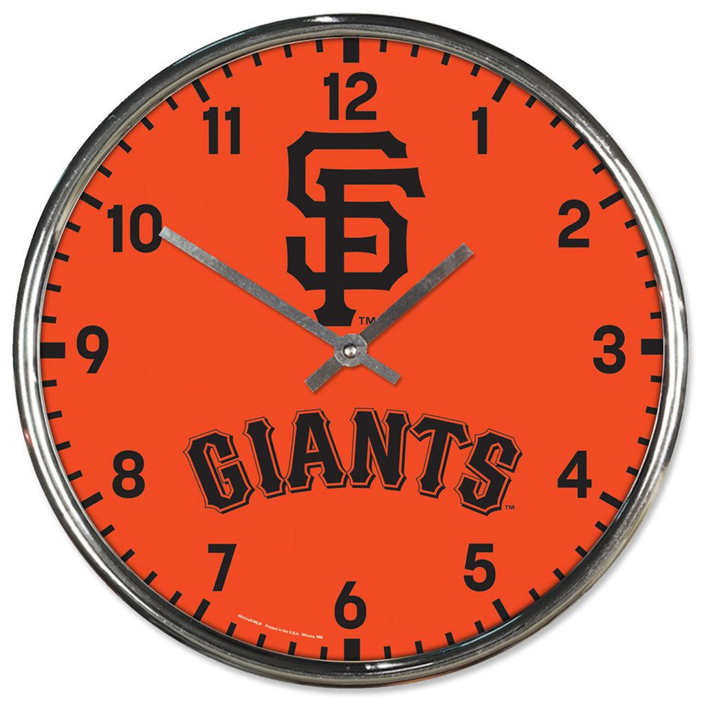 San Francisco Giants Round Chrome Wall Clock