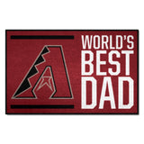 Arizona Diamondbacks Starter Mat Accent Rug - 19in. x 30in. World's Best Dad Starter Mat