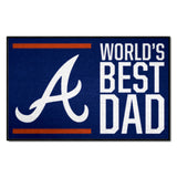 Atlanta Braves Starter Mat Accent Rug - 19in. x 30in. World's Best Dad Starter Mat