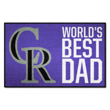 Colorado Rockies Starter Mat Accent Rug - 19in. x 30in. World's Best Dad Starter Mat