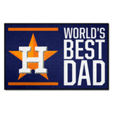 Houston Astros Starter Mat Accent Rug - 19in. x 30in. World's Best Dad Starter Mat