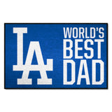 Los Angeles Dodgers Starter Mat Accent Rug - 19in. x 30in. World's Best Dad Starter Mat