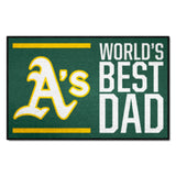 Oakland Athletics Starter Mat Accent Rug - 19in. x 30in. World's Best Dad Starter Mat