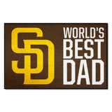 San Diego Padres Starter Mat Accent Rug - 19in. x 30in. World's Best Dad Starter Mat