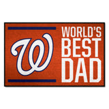 Washington Nationals Starter Mat Accent Rug - 19in. x 30in. World's Best Dad Starter Mat
