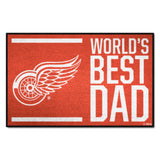 Detroit Red Wings Starter Mat Accent Rug - 19in. x 30in. World's Best Dad Starter Mat