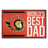 Ottawa Senators Starter Mat Accent Rug - 19in. x 30in. World's Best Dad Starter Mat