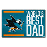 San Jose Sharks Starter Mat Accent Rug - 19in. x 30in. World's Best Dad Starter Mat