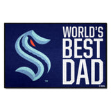 Seattle Kraken Starter Mat Accent Rug - 19in. x 30in. World's Best Dad Starter Mat