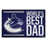 Vancouver Canucks Starter Mat Accent Rug - 19in. x 30in. World's Best Dad Starter Mat