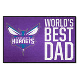Charlotte Hornets Starter Mat Accent Rug - 19in. x 30in. World's Best Dad Starter Mat