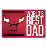 Chicago Bulls Starter Mat Accent Rug - 19in. x 30in. World's Best Dad Starter Mat