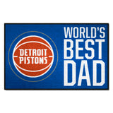 Detroit Pistons Starter Mat Accent Rug - 19in. x 30in. World's Best Dad Starter Mat