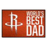 Houston Rockets Starter Mat Accent Rug - 19in. x 30in. World's Best Dad Starter Mat