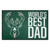 Milwaukee Bucks Starter Mat Accent Rug - 19in. x 30in. World's Best Dad Starter Mat