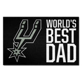 San Antonio Spurs Starter Mat Accent Rug - 19in. x 30in. World's Best Dad Starter Mat