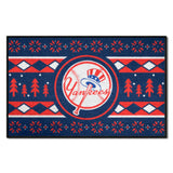 New York Yankees Holiday Sweater Starter Mat Accent Rug - 19in. x 30in.