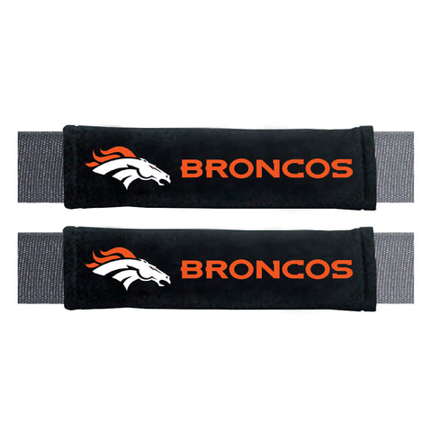 Denver Broncos Embroidered Seatbelt Pad - 2 Pieces
